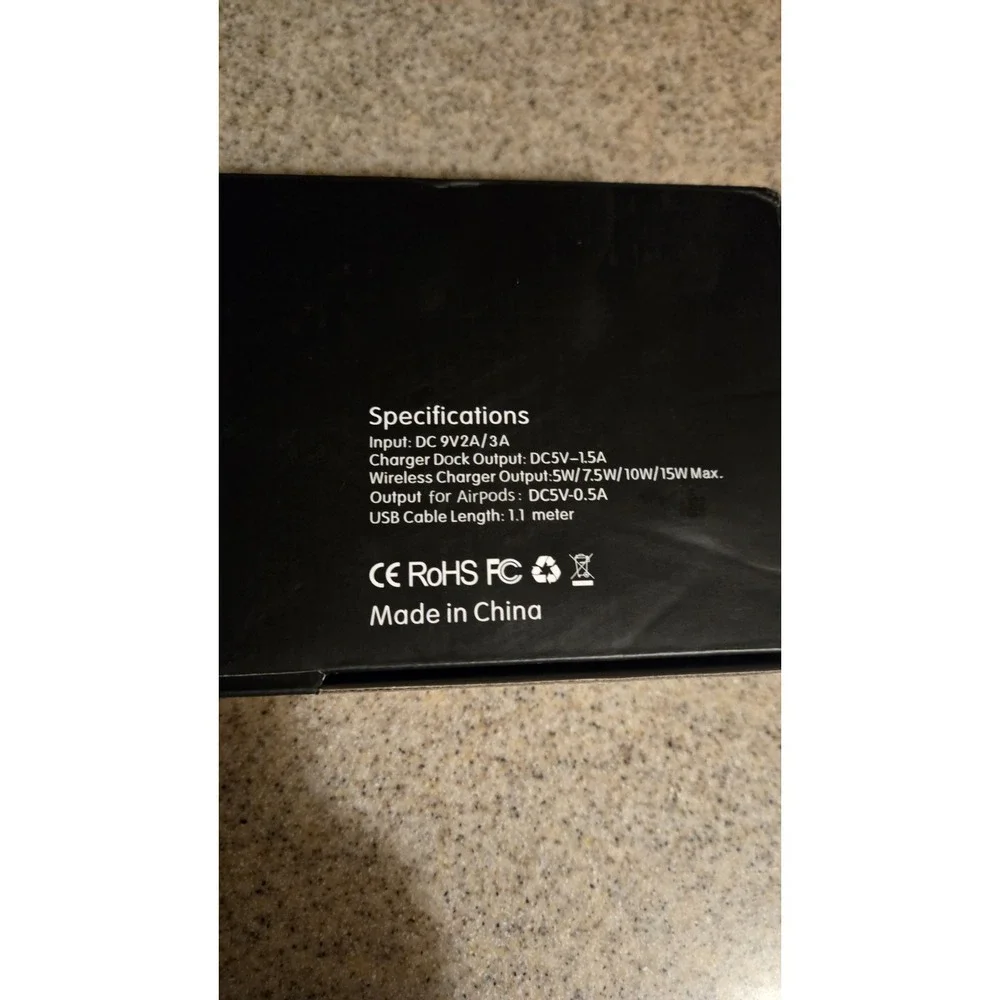 Multi-Function Charging Stand 3 In 1 Charger Dock Black‎
